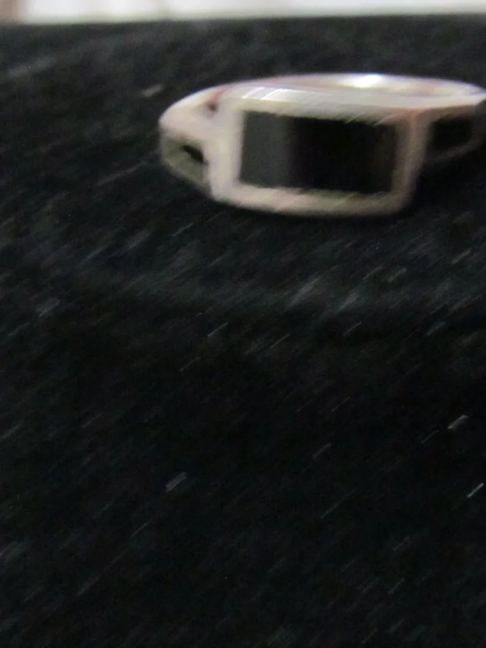 Vintage Sterling silver black onyx ring